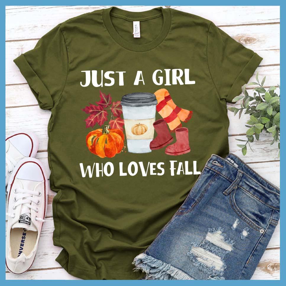Just A Girl Who Loves Fall Colored T-Shirt