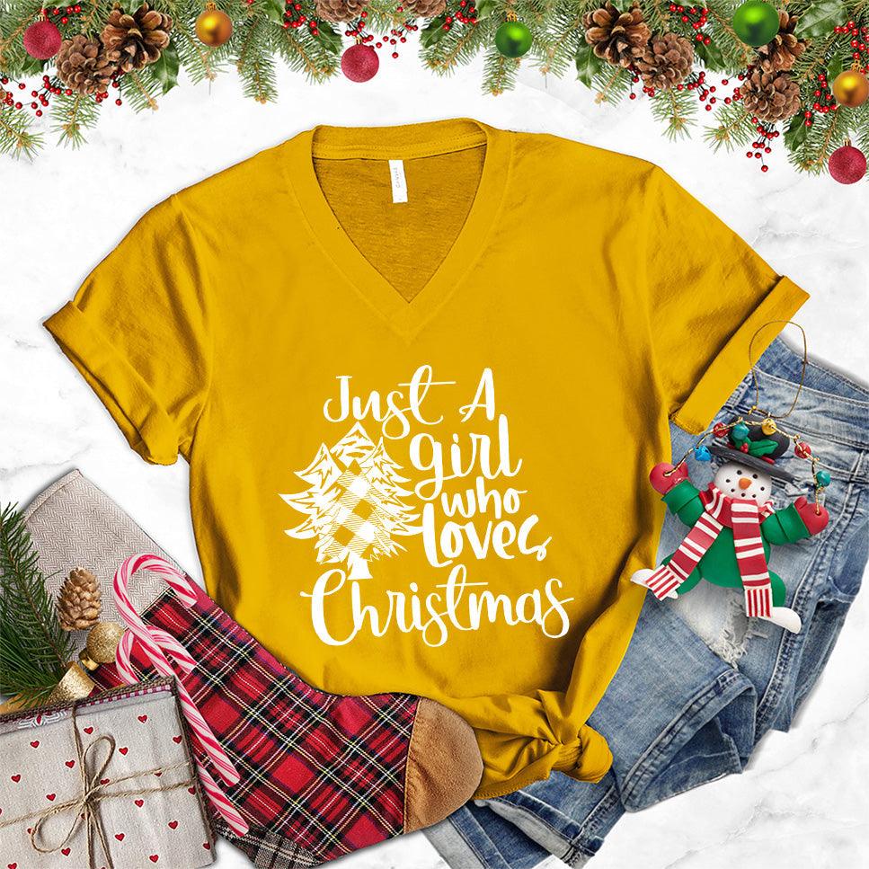 Just A Girl Who Loves Christmas V-Neck