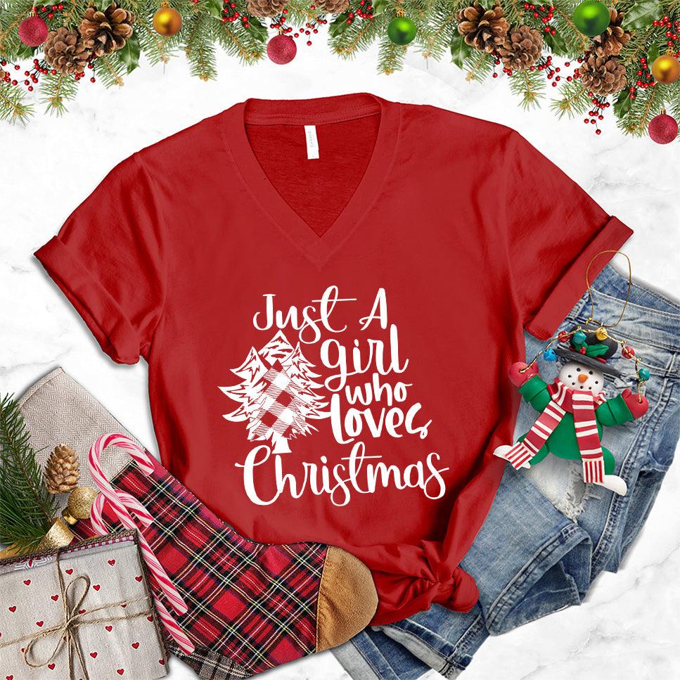Just A Girl Who Loves Christmas V-Neck