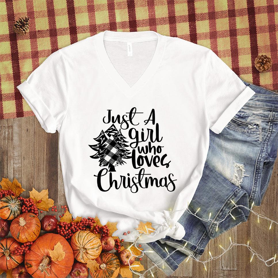 Just A Girl Who Loves Christmas V-Neck