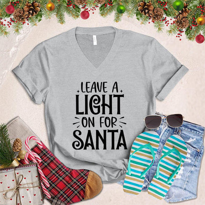 Leave A Light On For Santa V-Neck