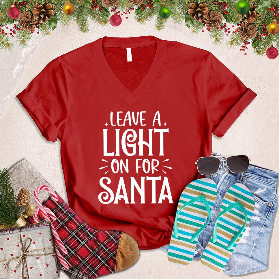 Leave A Light On For Santa V-Neck
