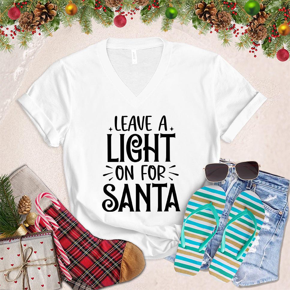 Leave A Light On For Santa V-Neck