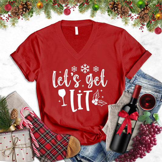 Let's Get Lit V-Neck