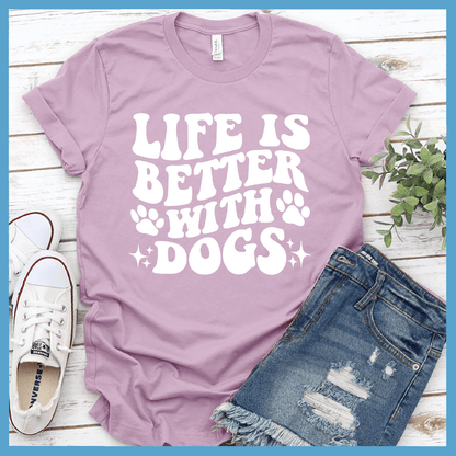 Life Is Better With Dogs Retro T-Shirt