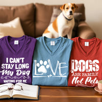V-Neck: Heather Deep Teal+Team Purple+Heather Red