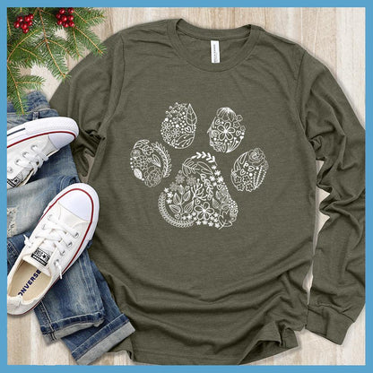 Floral Paw Long Sleeves