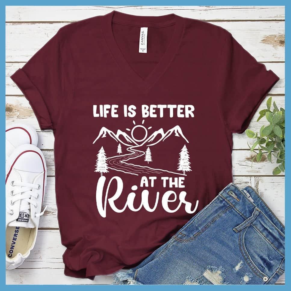 Life Is Better At The River V-neck
