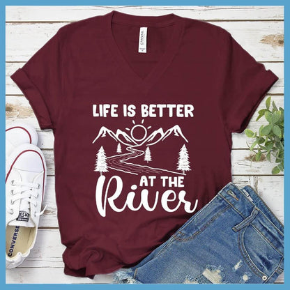 Life Is Better At The River V-neck