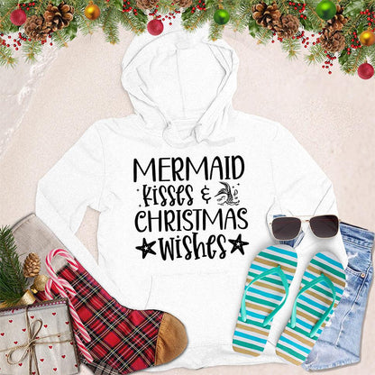 Mermaid Kisses And Christmas Wishes Hoodie