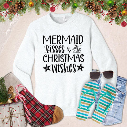 Mermaid Kisses And Christmas Wishes Sweatshirt