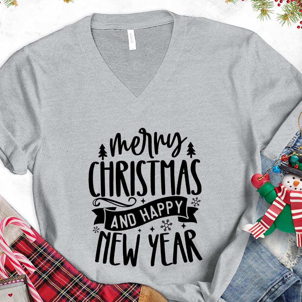 Merry Christmas And Happy New Year V-Neck