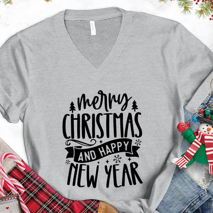 Merry Christmas And Happy New Year V-Neck