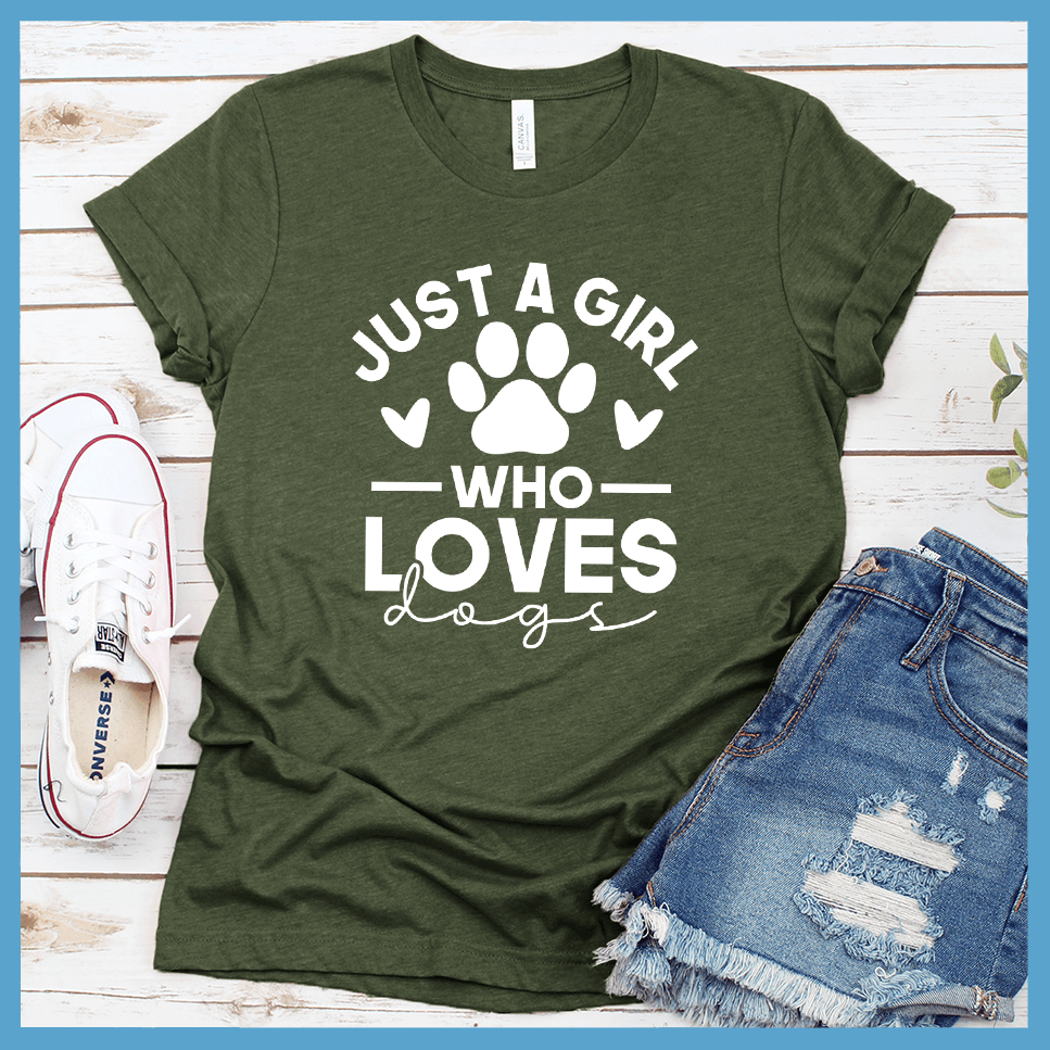 Just A Girl Who Loves Dogs Version 2 T-Shirt