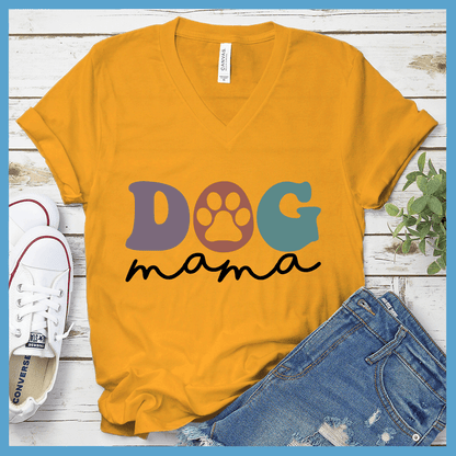 Dog Mama Colored Print Version 4 V-Neck