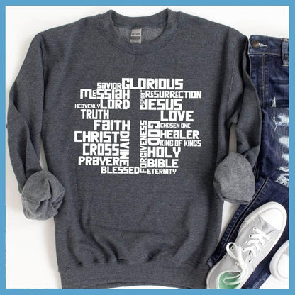 Christmas Cross Collage Version 2 Sweatshirt