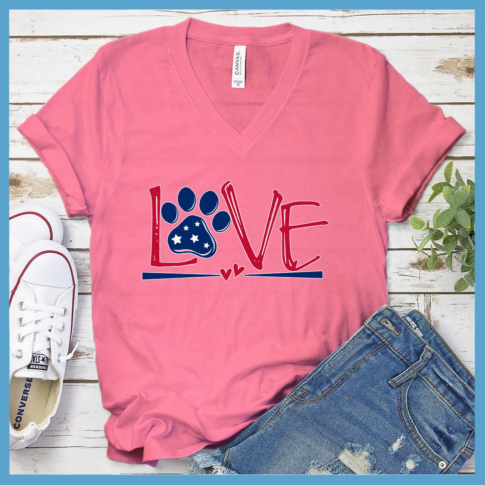 Dog Love Colored Print Version 2 V-neck