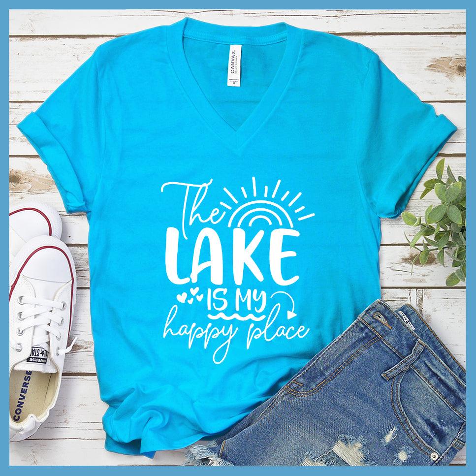 The Lake Is My Happy Place Version 4 V-neck