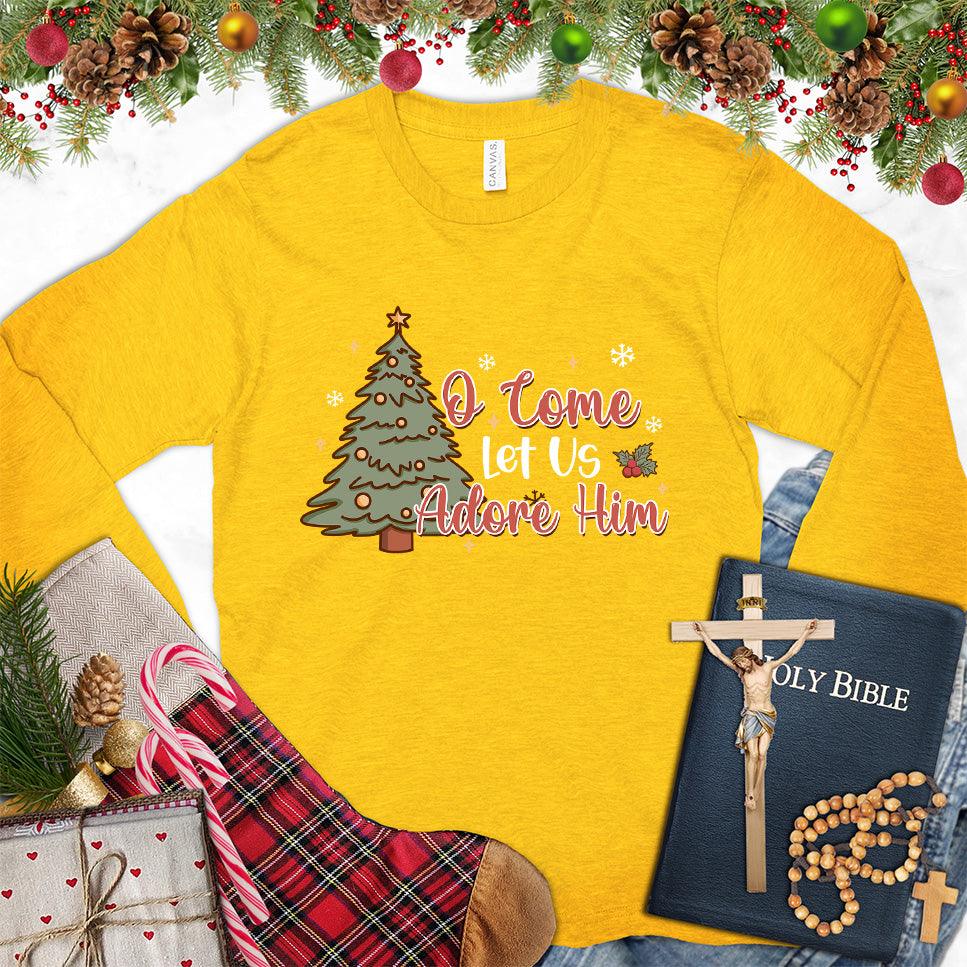 O Come Let Us Adore Him Colored Edition Long Sleeves
