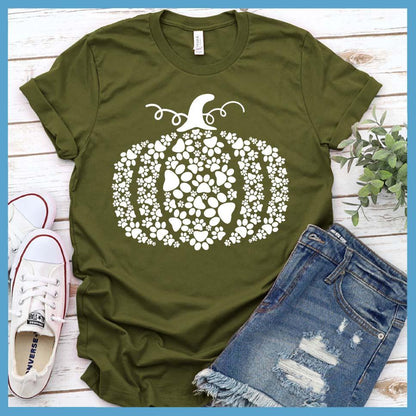 Pumpkin Paw Prints T-Shirt