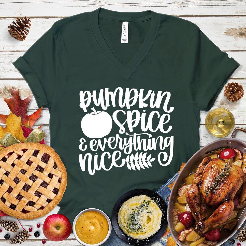 Pumpkin Spice And Everything Nice Version 2 V-Neck