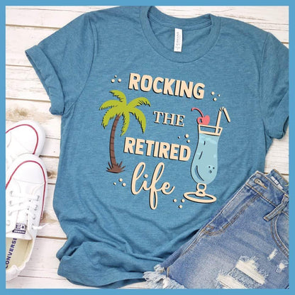 Rocking The Retired Life Colored Print T-Shirt