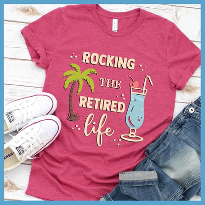 Rocking The Retired Life Colored Print T-Shirt