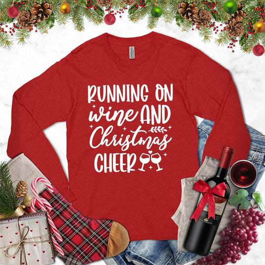 Running On Wine And Christmas Cheer Long Sleeves