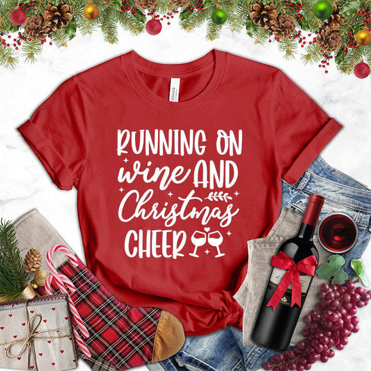 Running On Wine And Christmas Cheer T-Shirt