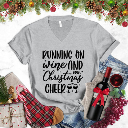 Running On Wine And Christmas Cheer V-Neck