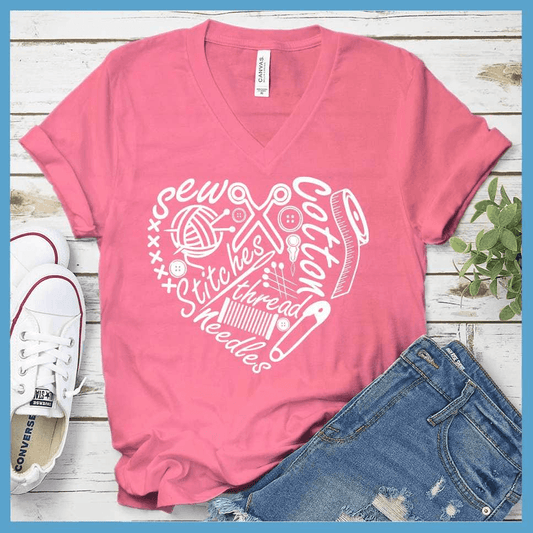 Sewing Heart V-neck