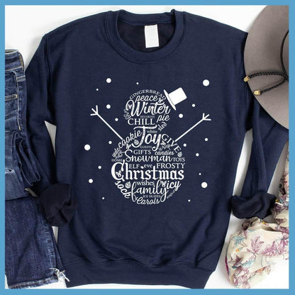 Snowman Christmas Collage Sweatshirt