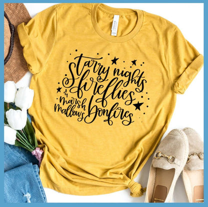 Starry Nights Fireflies T-Shirt