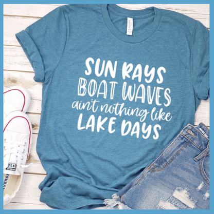 Sun Rays Boat Waves T-Shirt