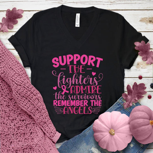 Support The Fighters Admire The Survivors Version 2 Colored Edition V-Neck