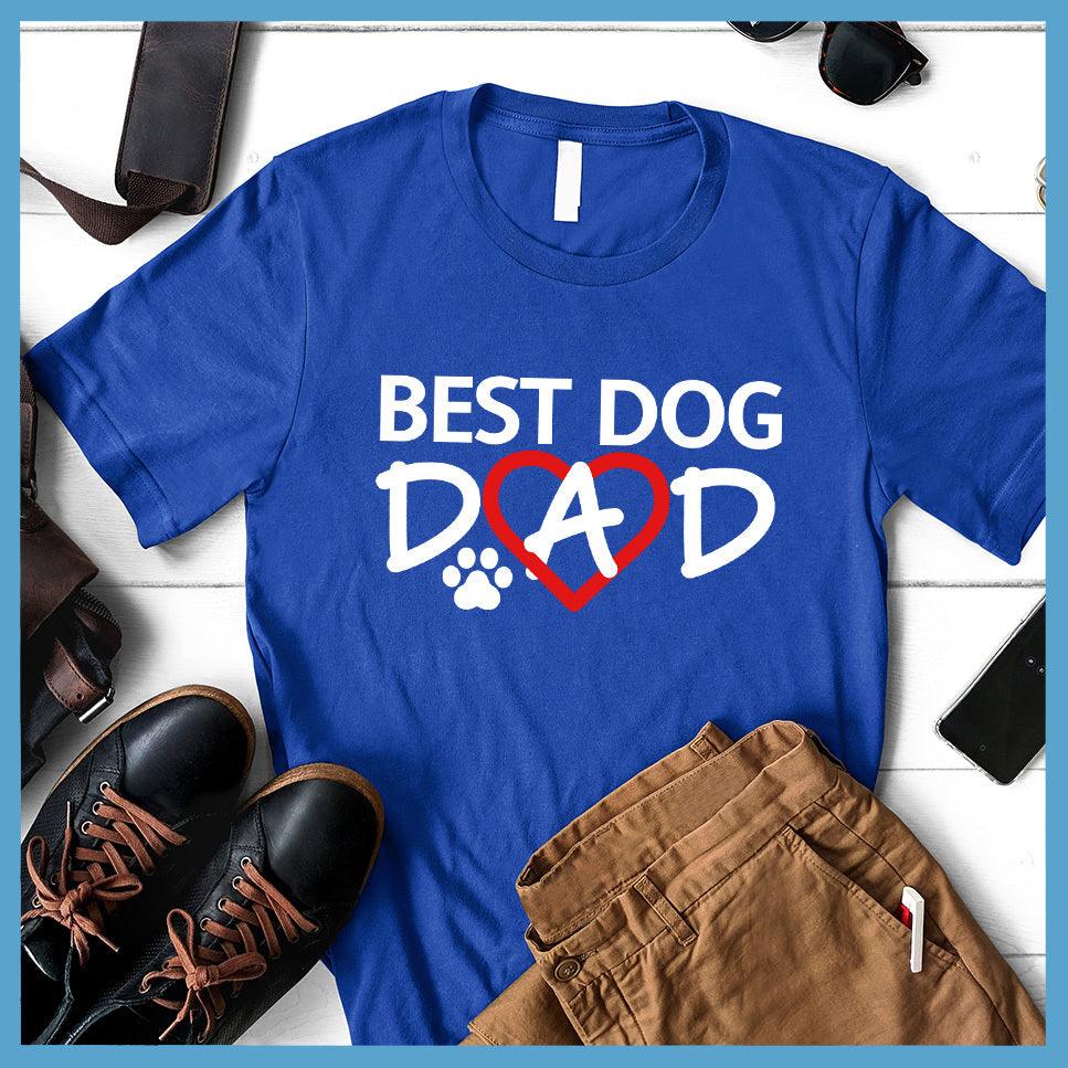 Best Dog Dad Colored Print T-Shirt