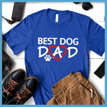 Best Dog Dad Colored Print T-Shirt