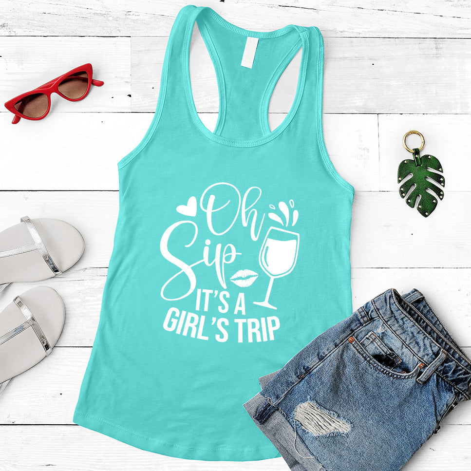 Oh Sip It's A Girl's Trip Tank Top
