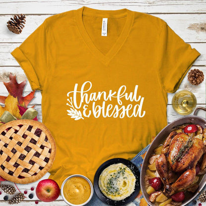 Thankful & Blessed V-Neck