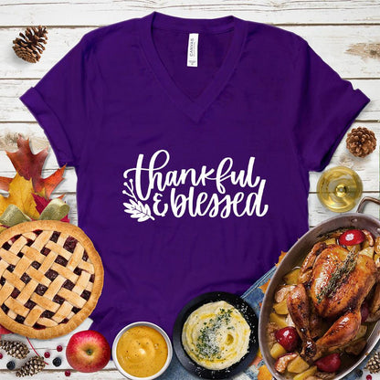 Thankful & Blessed V-Neck