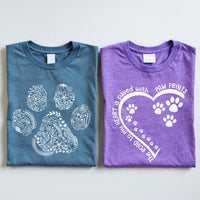 T-Shirt (Heather Deep Teal+Heather Purple)