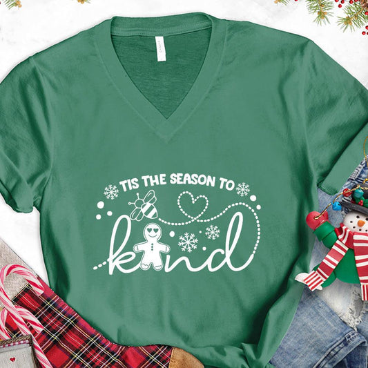 Tis The Season To Bee Kind Version 2 V-Neck