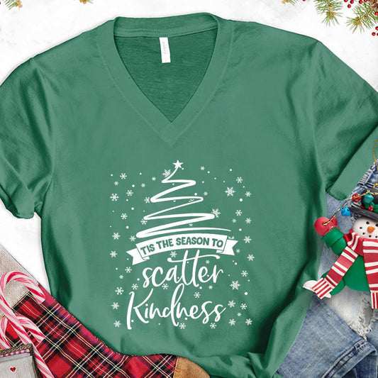 Tis The Season To Scatter Kindness Version 2 V-Neck