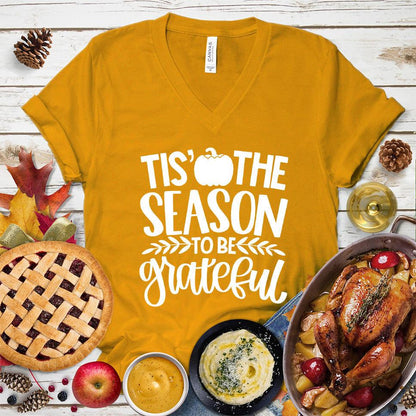 Tis' The Season To Be Grateful Version 2 V-Neck
