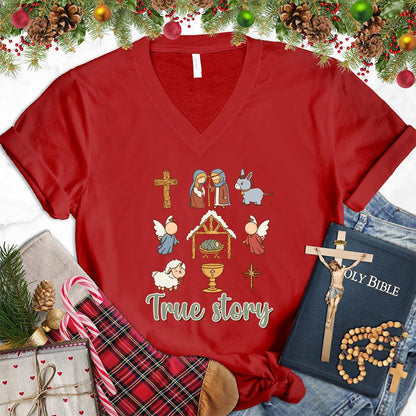 True Story Version 3 Colored Edition V-Neck