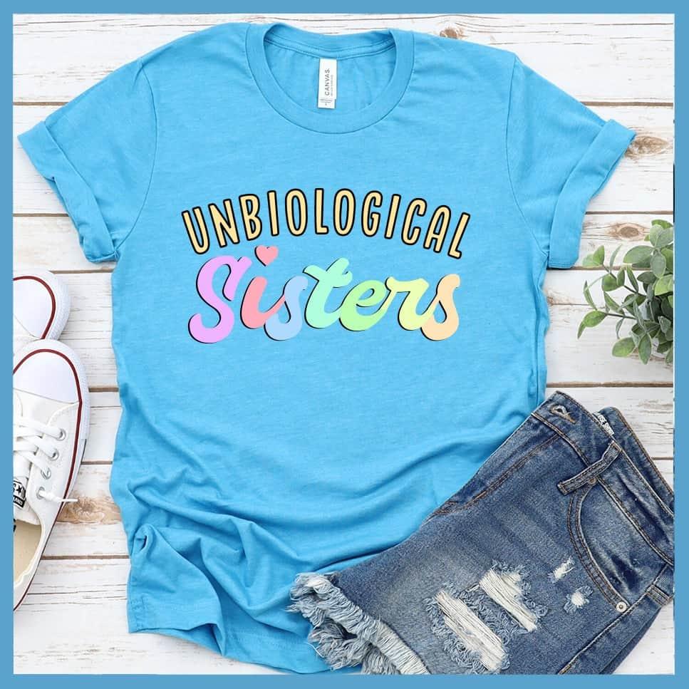 Unbiological Sisters Colored Print T-Shirt