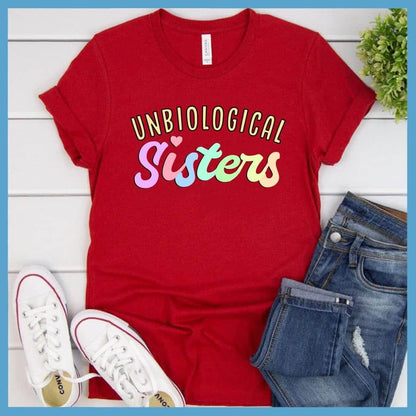 Unbiological Sisters Colored Print T-Shirt