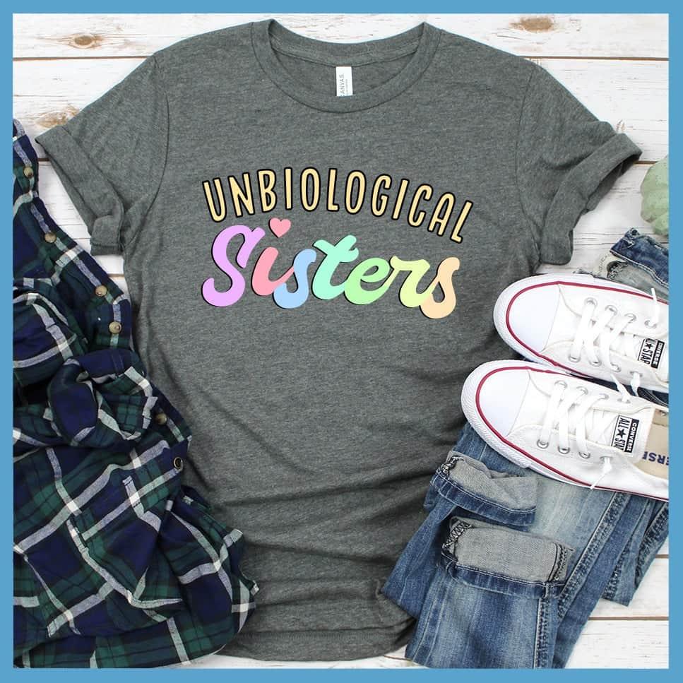 Unbiological Sisters Colored Print T-Shirt