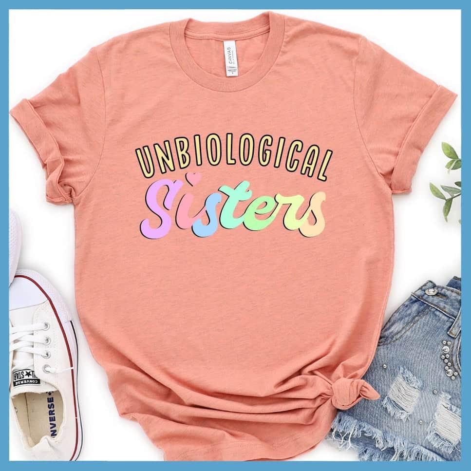 Unbiological Sisters Colored Print T-Shirt