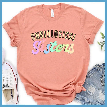 Unbiological Sisters Colored Print T-Shirt